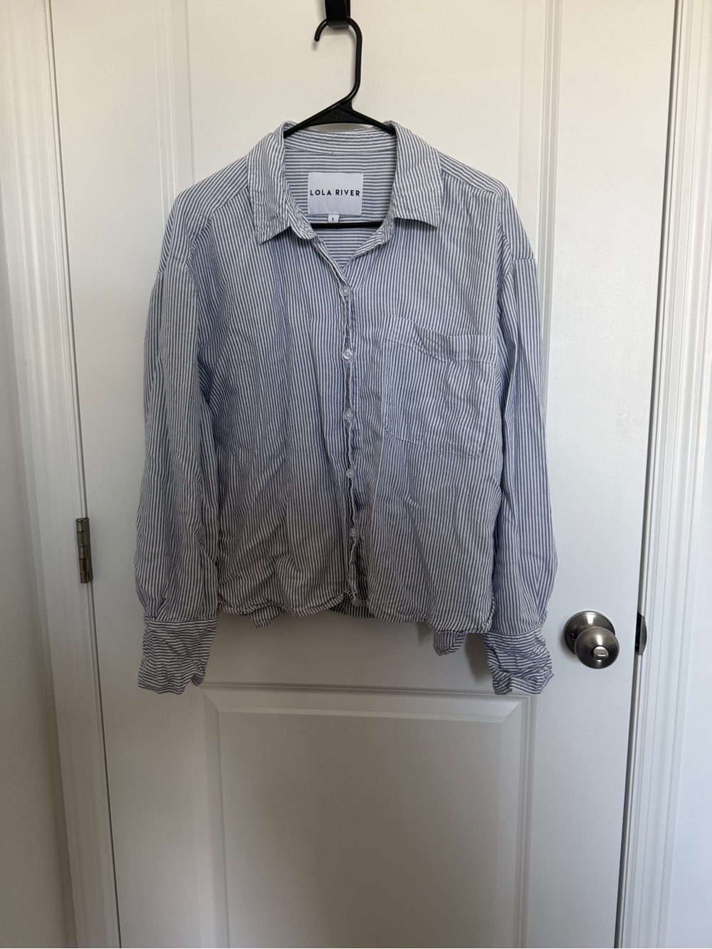 Lola River Blue Pinstripe Button-Down Shirt